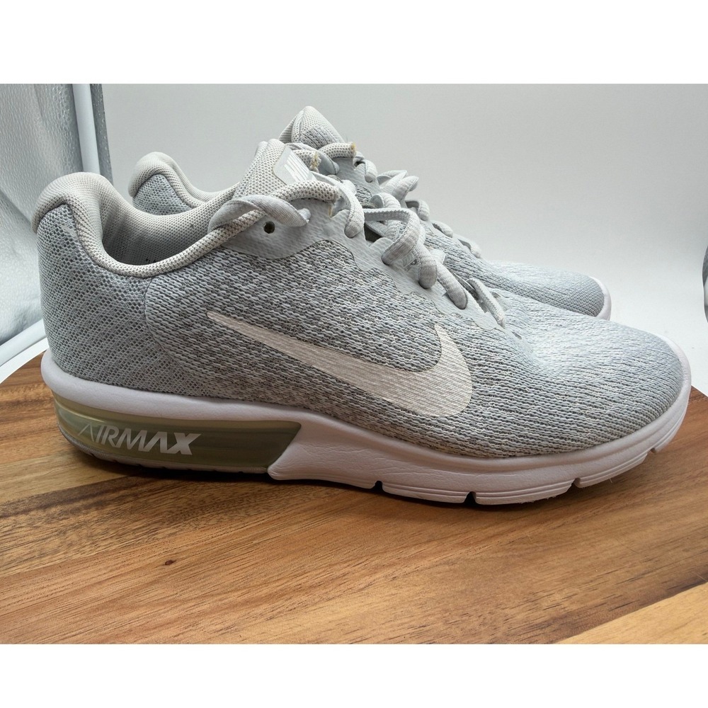 Nike Air Max Sequent 2 Women's Size 6 Sneaker Shoe Wolf Grey White 0395 - Picture 6 of 8
